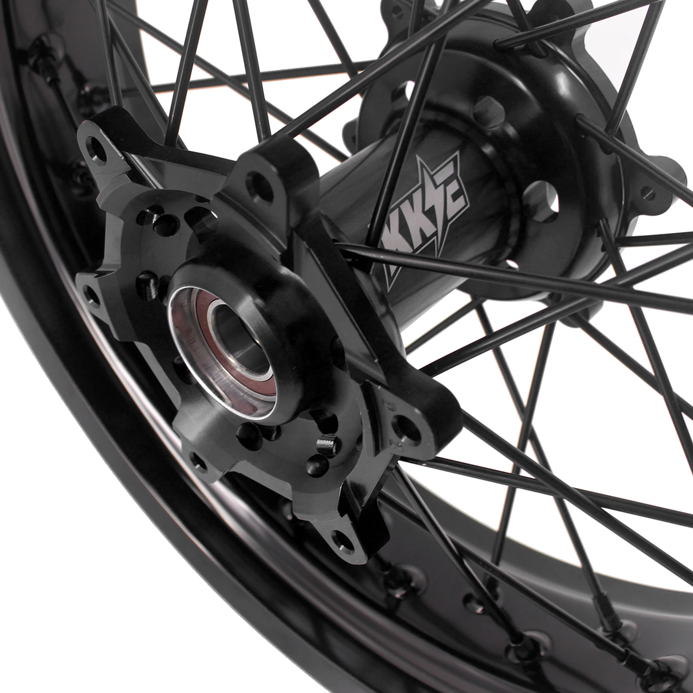 KKE 3.5/4.25*17" Supermoto Wheels For SUZUKI DRZ400 DRZ400E DRZ400S All Black - Image 11