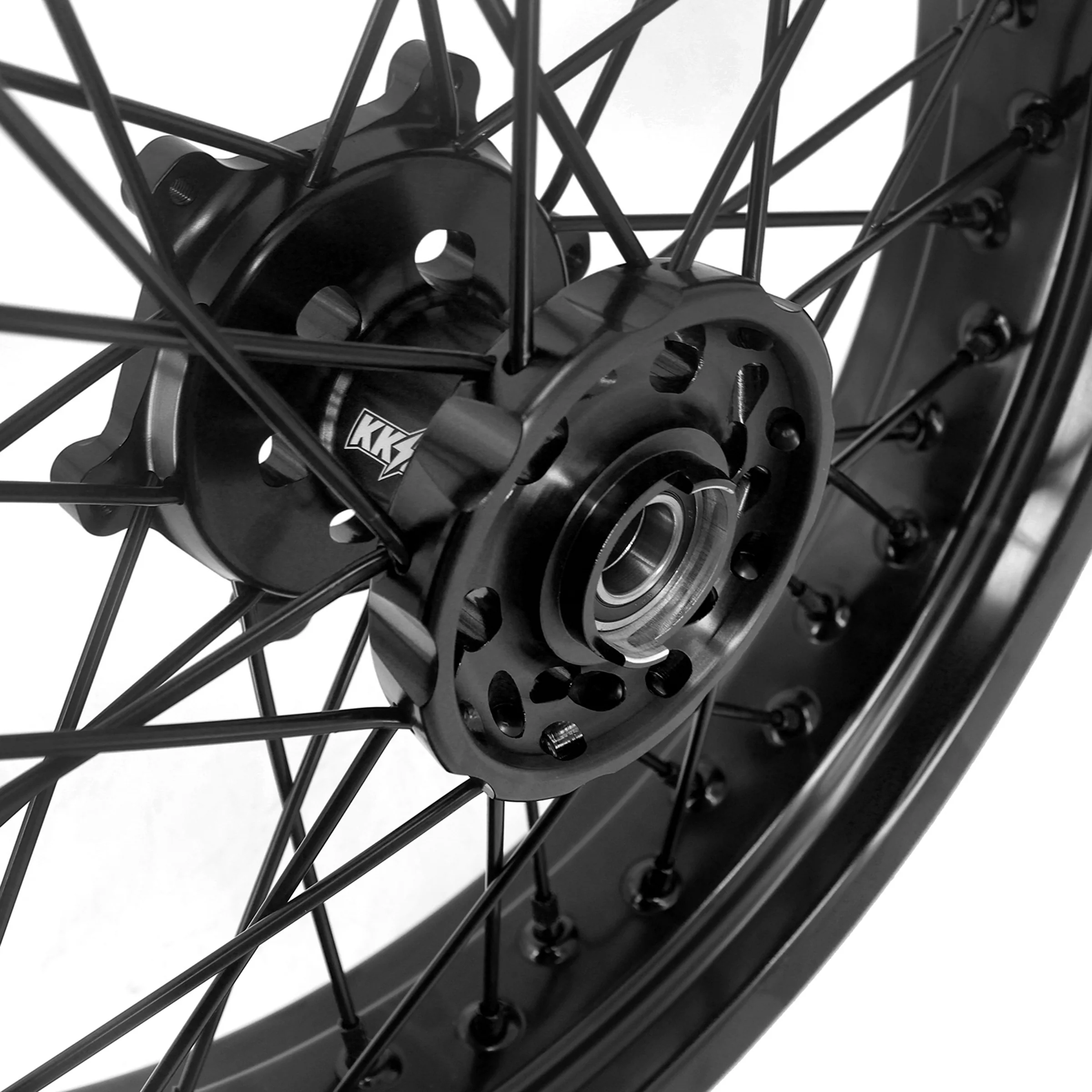 KKE 3.5/4.25*17" Supermoto Wheels For SUZUKI DRZ400 DRZ400E DRZ400S All Black - Image 4