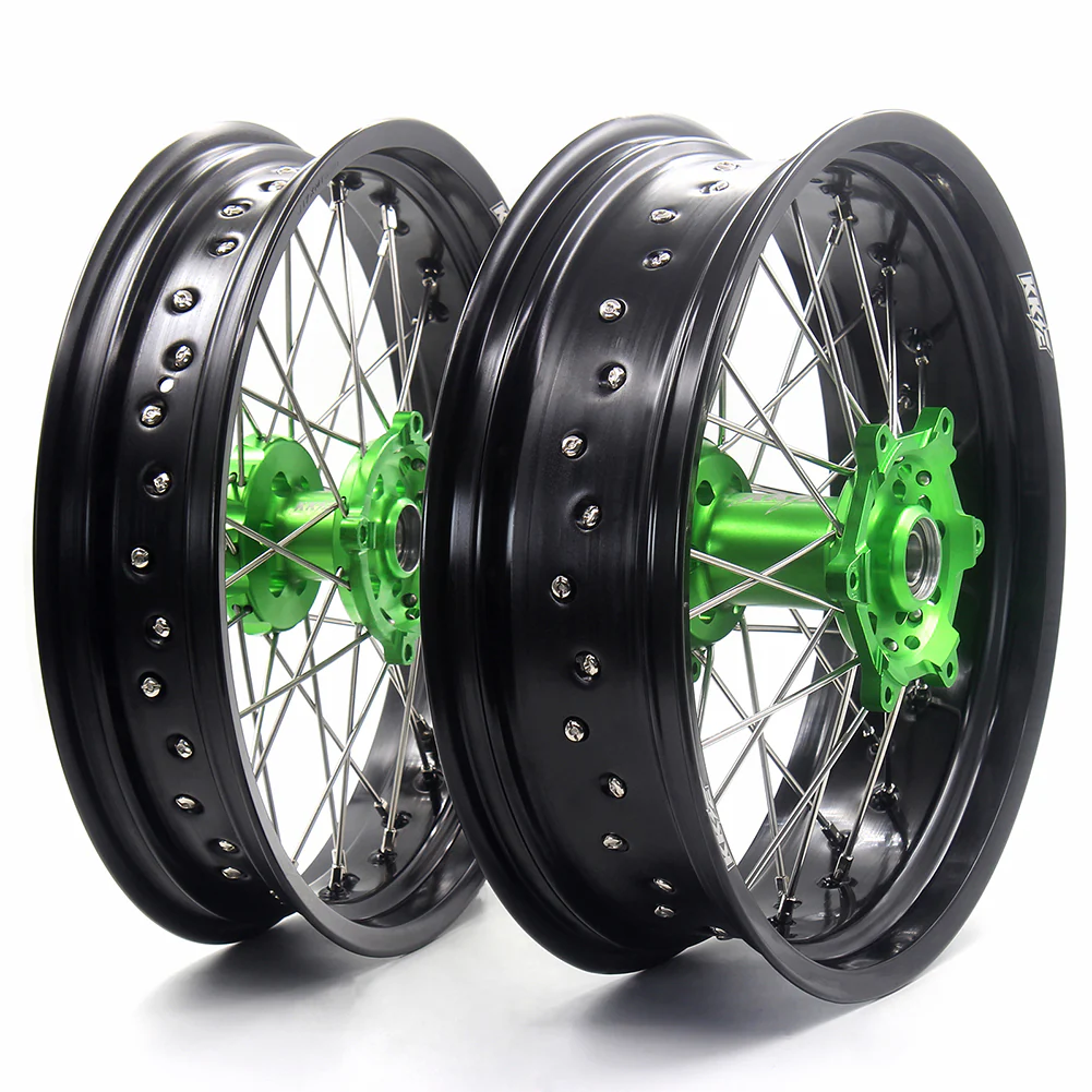 KKE 17Inch KX250F KX450F 2006-2021 For KAWASAKI Supermoto Spoked Wheels Rim - Image 3