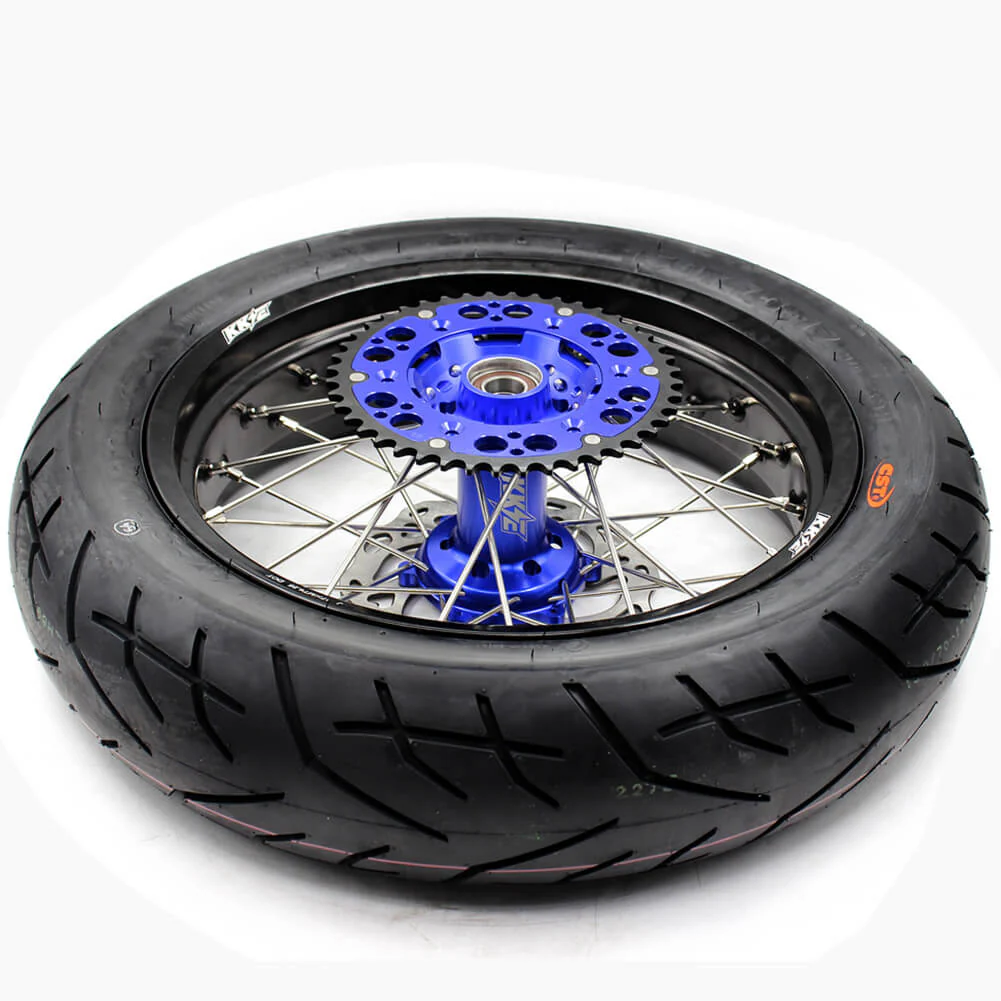 KKE 3.5/4.25*17inch Wheels Tires For 2003-2025 KTM SX SX-F XC EXC EXC-F Husqvarna Husaberg Blue & Black - Image 3