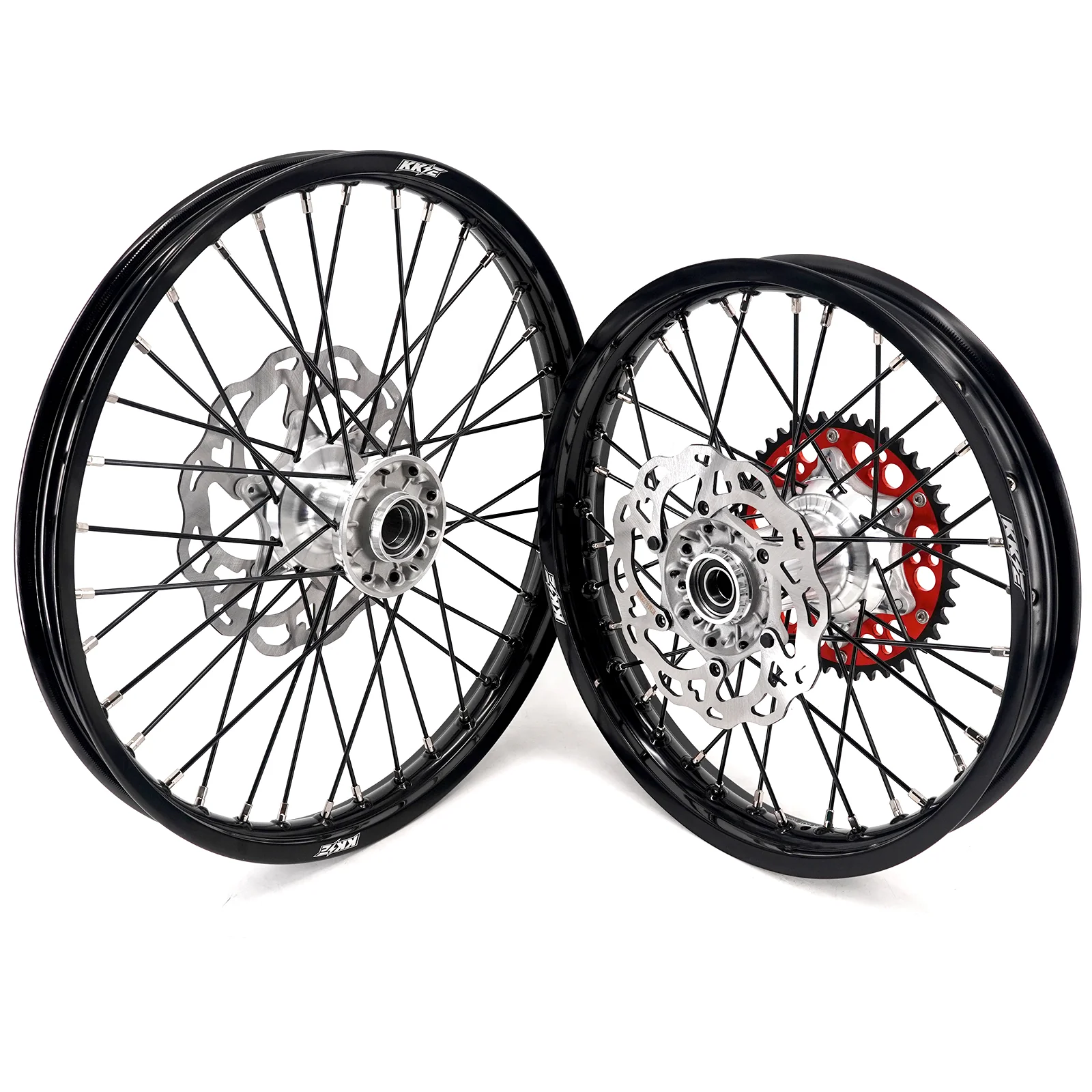KKE 21/18 New Generation Cast Hub Billet Wheels Fit For KTM EXC XC-W XCF-W EXC-F 2003-2025 Black Spokes - Image 7
