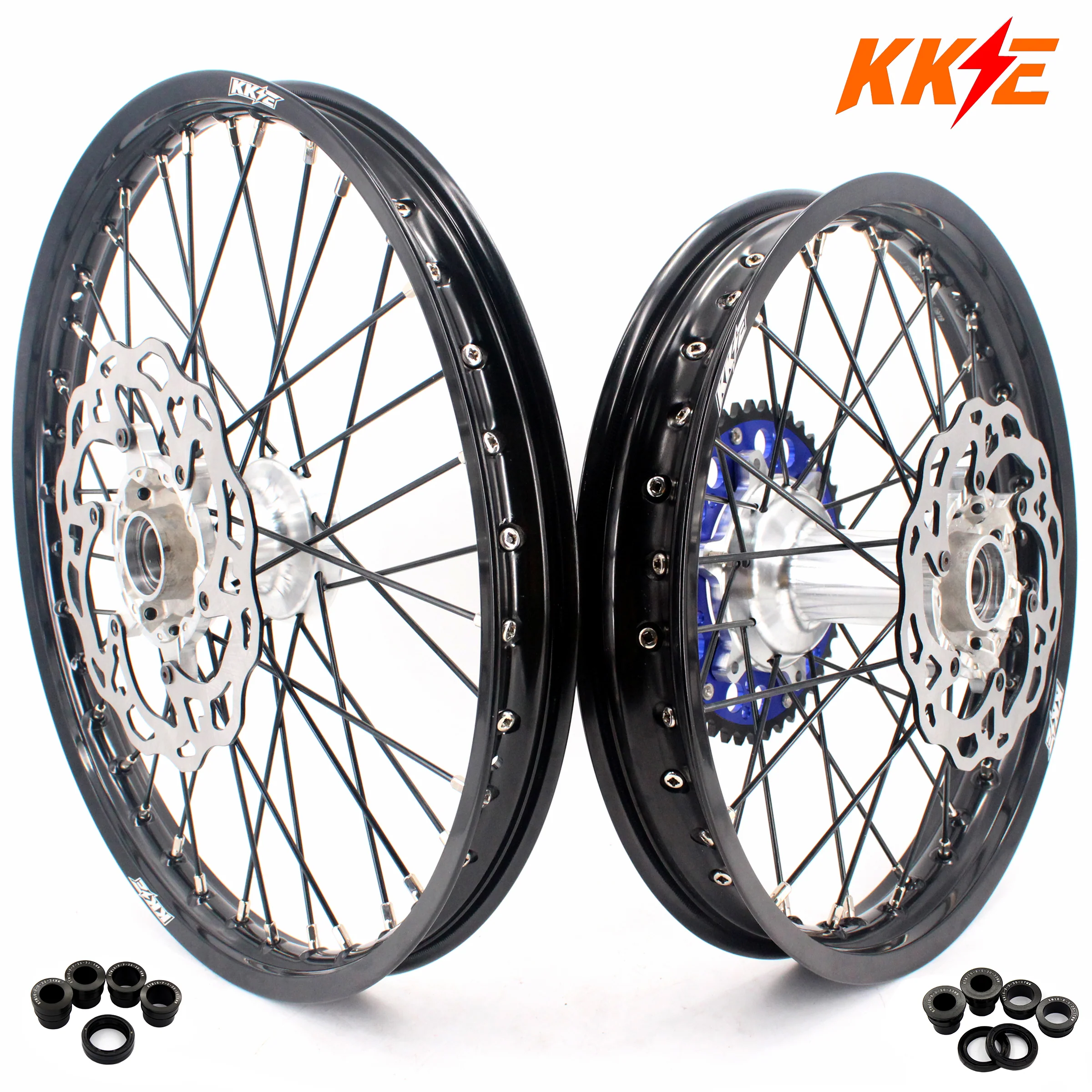 KKE 21/18 New Generation Cast Hub Billet Wheels Fit For KTM EXC XC-W XCF-W EXC-F 2003-2025 Black Spokes - Image 8