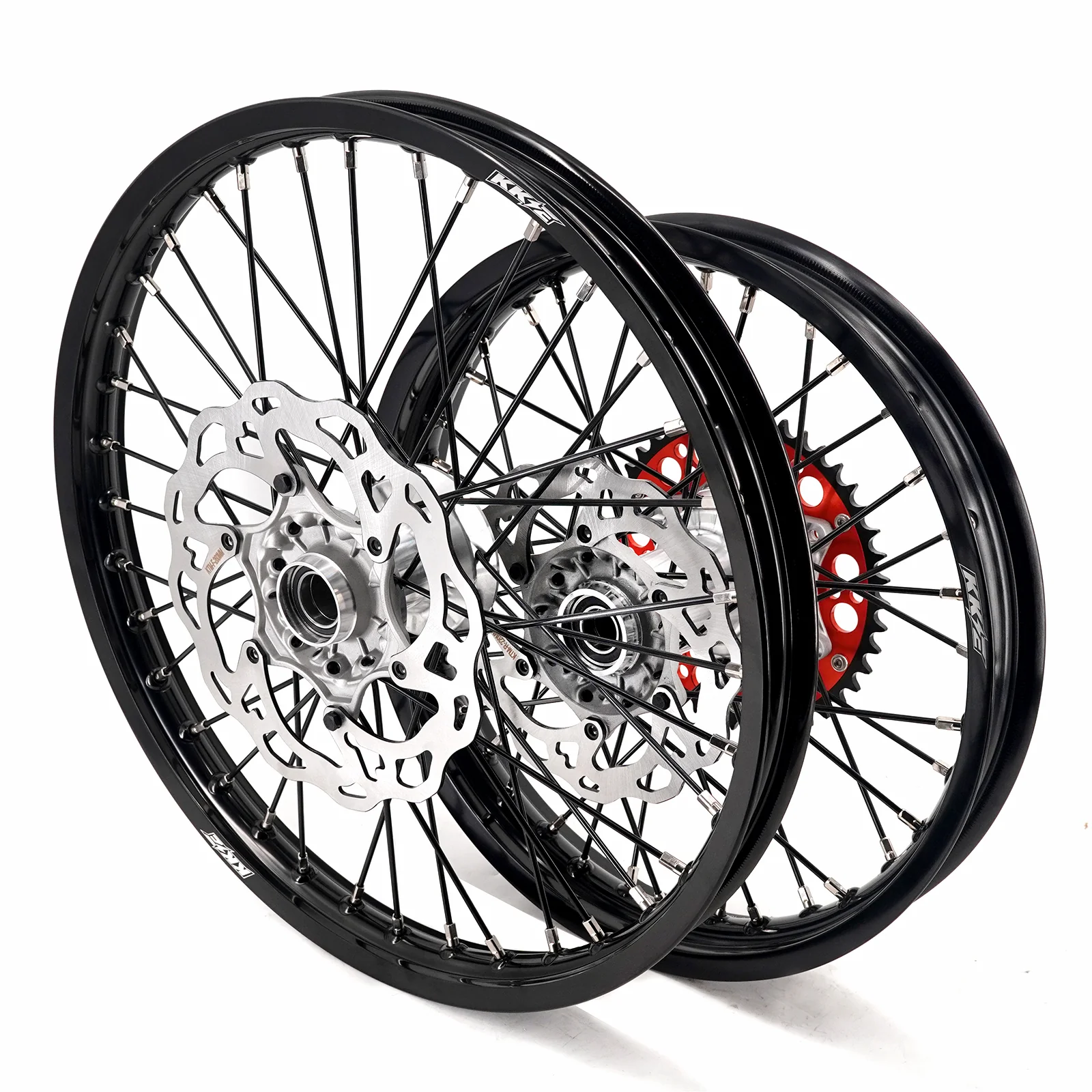 KKE 21/18 New Generation Cast Hub Billet Wheels Fit For KTM EXC XC-W XCF-W EXC-F 2003-2025 Black Spokes - Image 9