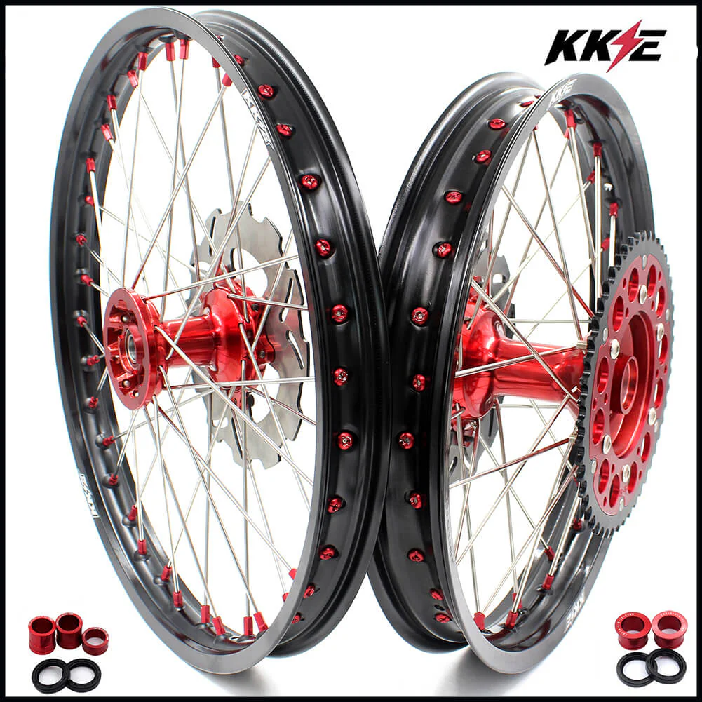 KKE 21" 18" or 21" 19" Cast Hub Billet Rims For HONDA CRF250R 2004-2013 CRF450R CR125R CR250R 2002-2013 - Image 15