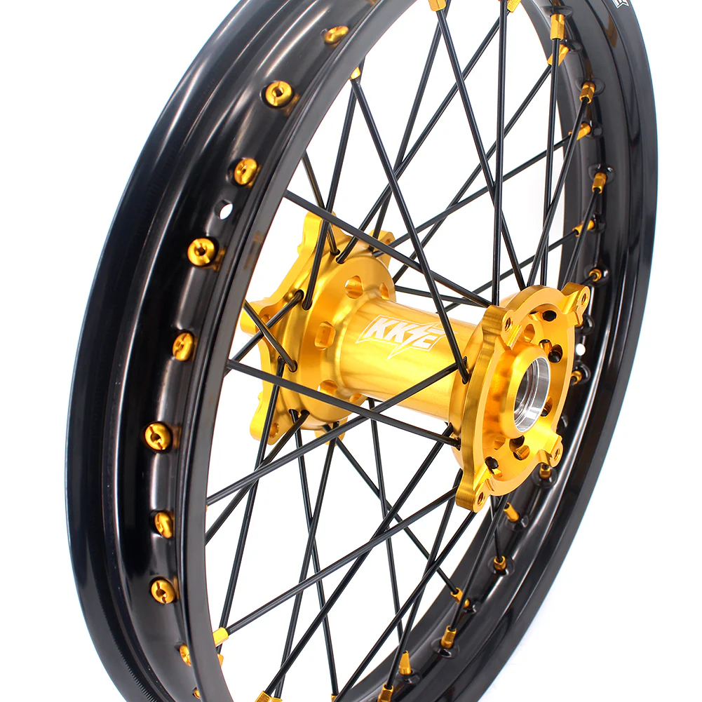 KKE 21 & 19 MX Wheels Rims for SUZUKI RMZ250 2007-2025 RMZ450 2005-2025 Black Spokes - Image 10