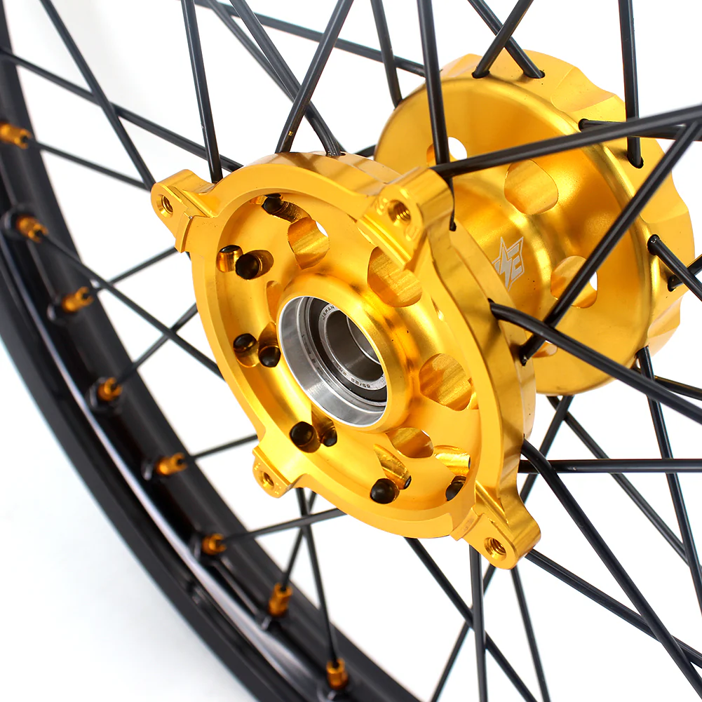 KKE 21 & 19 MX Wheels Rims for SUZUKI RMZ250 2007-2025 RMZ450 2005-2025 Black Spokes - Image 4