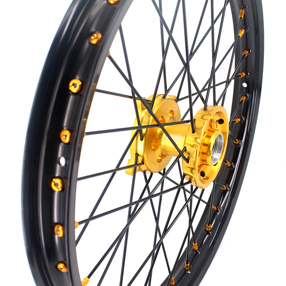 KKE 21 & 19 MX Wheels Rims for SUZUKI RMZ250 2007-2025 RMZ450 2005-2025 Black Spokes - Image 5