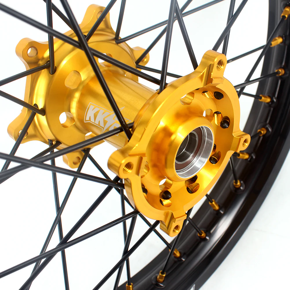 KKE 21 & 19 MX Wheels Rims for SUZUKI RMZ250 2007-2025 RMZ450 2005-2025 Black Spokes - Image 7