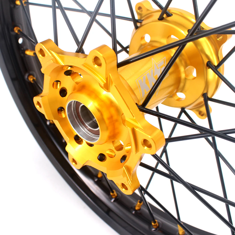 KKE 21 & 19 MX Wheels Rims for SUZUKI RMZ250 2007-2025 RMZ450 2005-2025 Black Spokes - Image 9