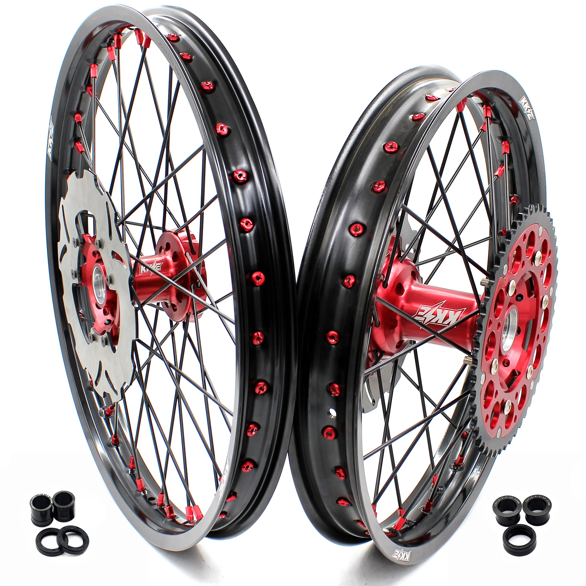 KKE 21in. 19in.  or 21in. 18in. Motorcycle Spoked Wheels Rims For HONDA CRF250R 2004-2013 CRF450R 2002-2012 - Image 11