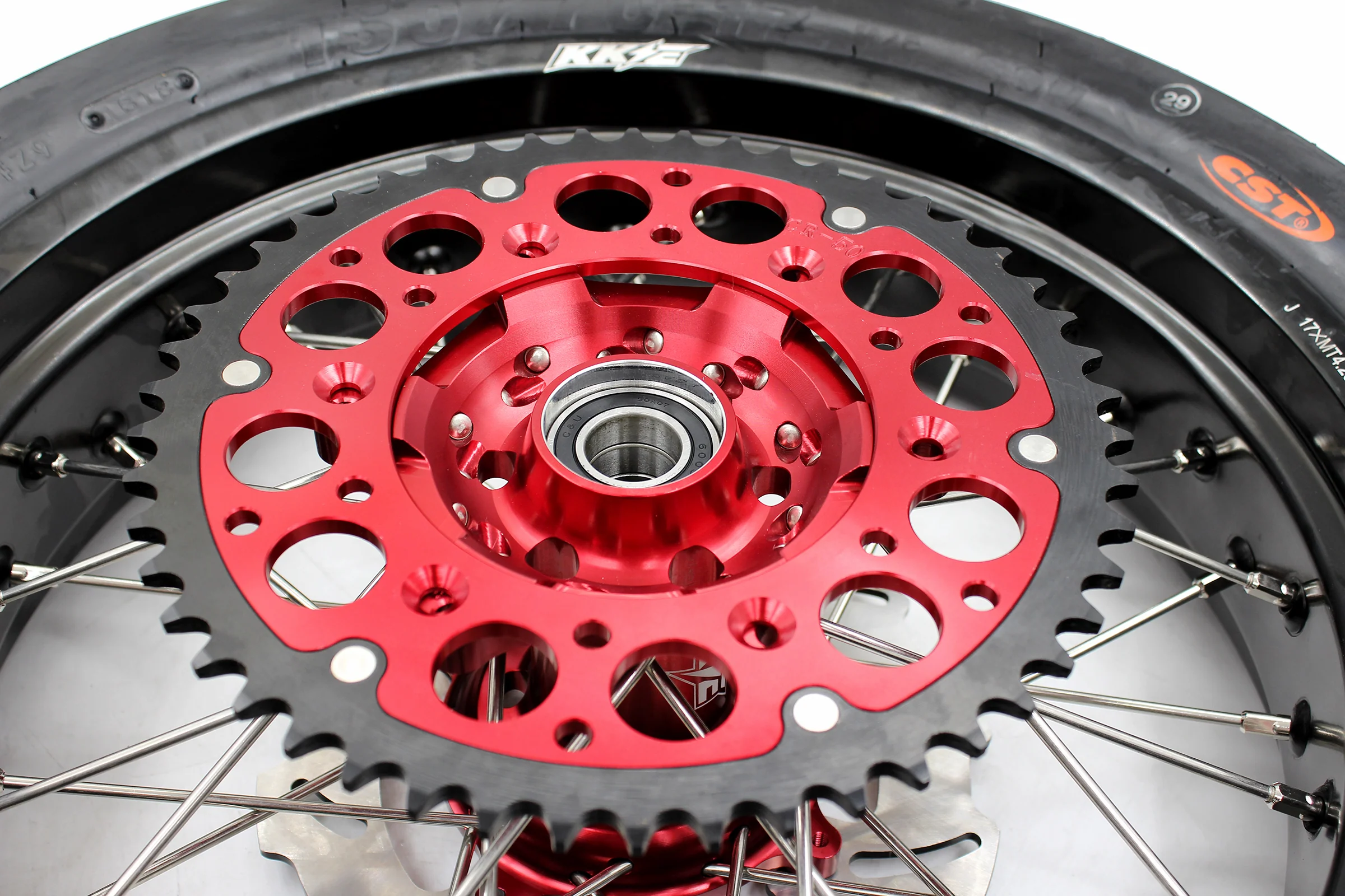 KKE 17" Supermoto Wheels Tires For HONDA CRF250R 04-13 CRF450R 02-12 - Image 3