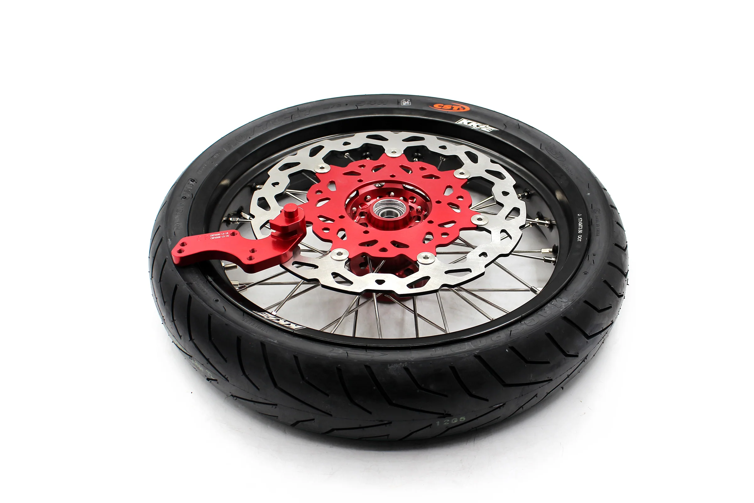 KKE 17" Supermoto Wheels Tires For HONDA CRF250R 04-13 CRF450R 02-12 - Image 4