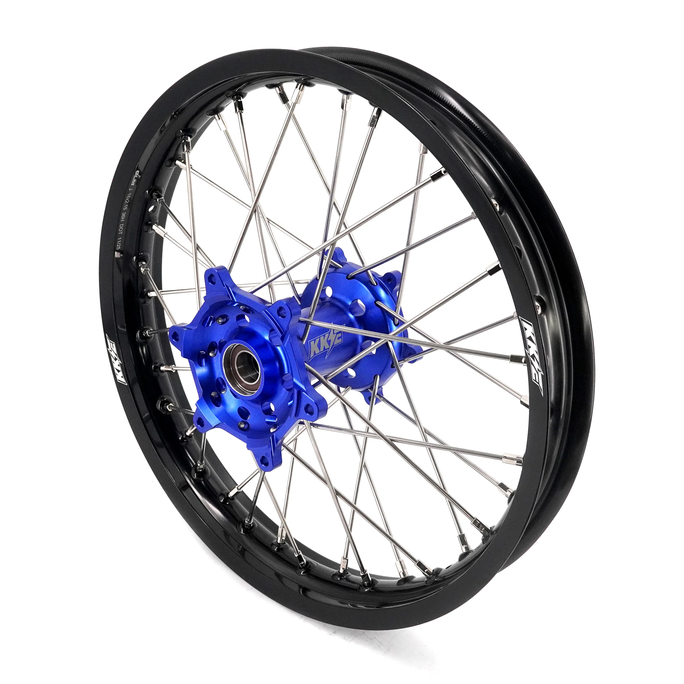 KKE 21 & 18 Enduro Wheels for YAMAHA WR250F 2001-2016 WR450F 2003-2015 Blue&Black 250mm Disc - Image 10