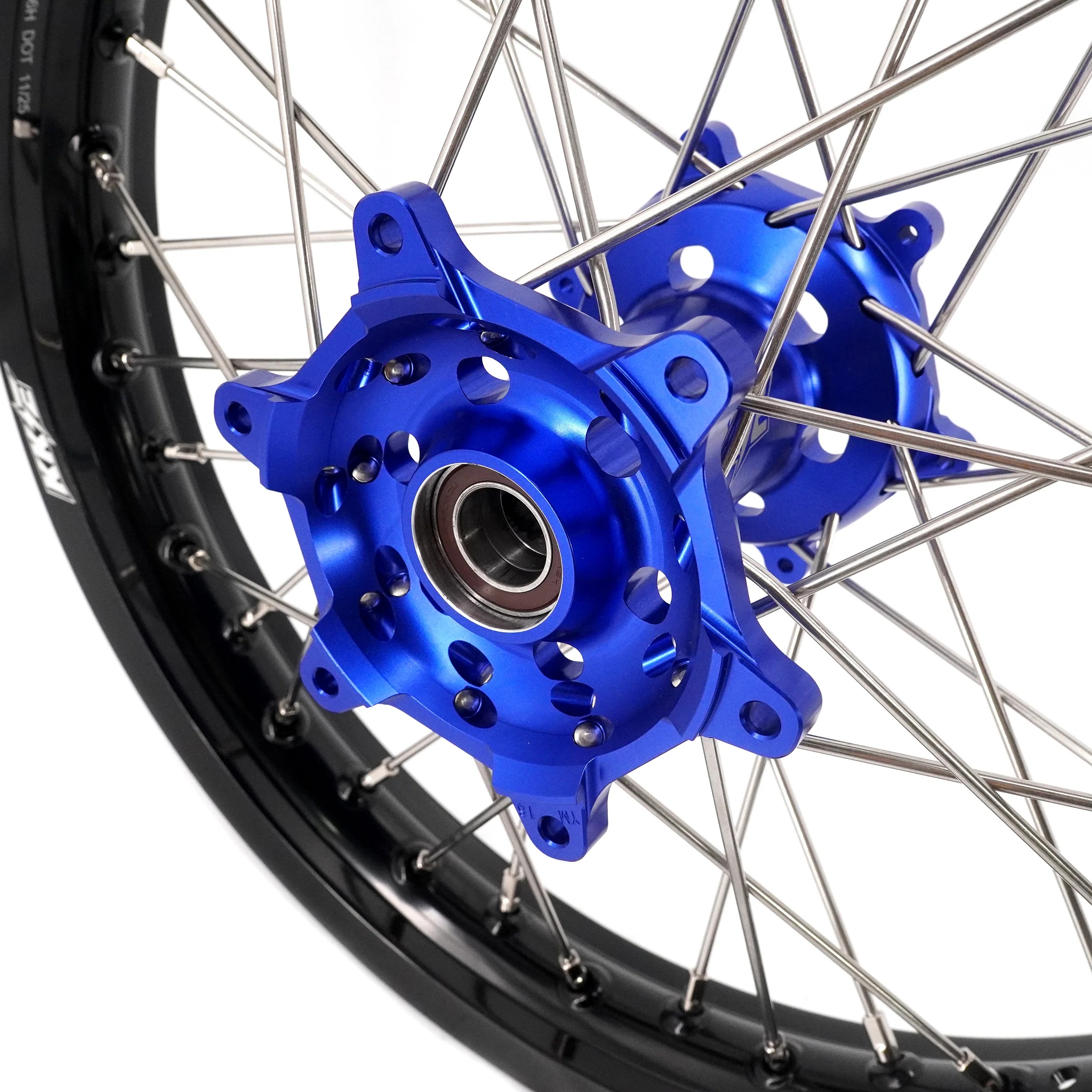 KKE 21 & 18 Enduro Wheels for YAMAHA WR250F 2001-2016 WR450F 2003-2015 Blue&Black 250mm Disc - Image 11