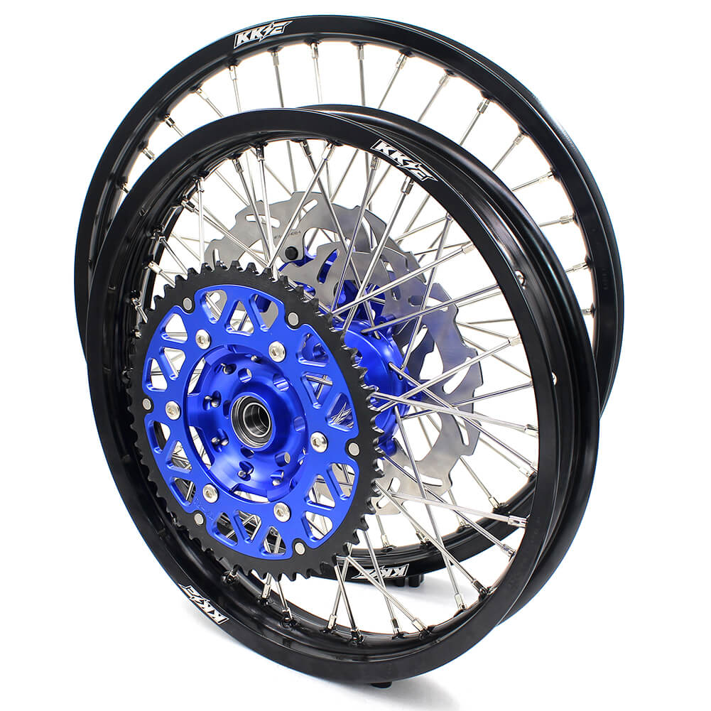 KKE 21 & 18 Enduro Wheels for YAMAHA WR250F 2001-2016 WR450F 2003-2015 Blue&Black 250mm Disc - Image 15