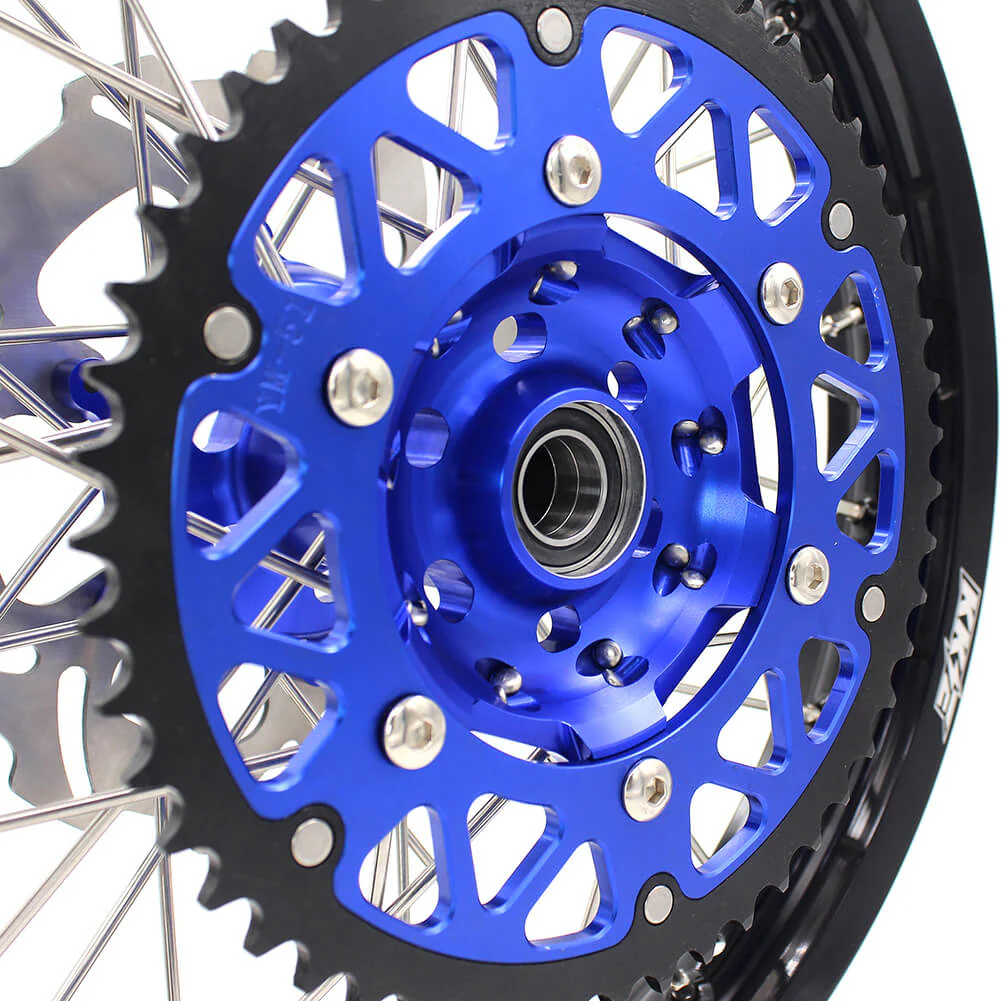 KKE 21 & 18 Enduro Wheels for YAMAHA WR250F 2001-2016 WR450F 2003-2015 Blue&Black 250mm Disc - Image 17