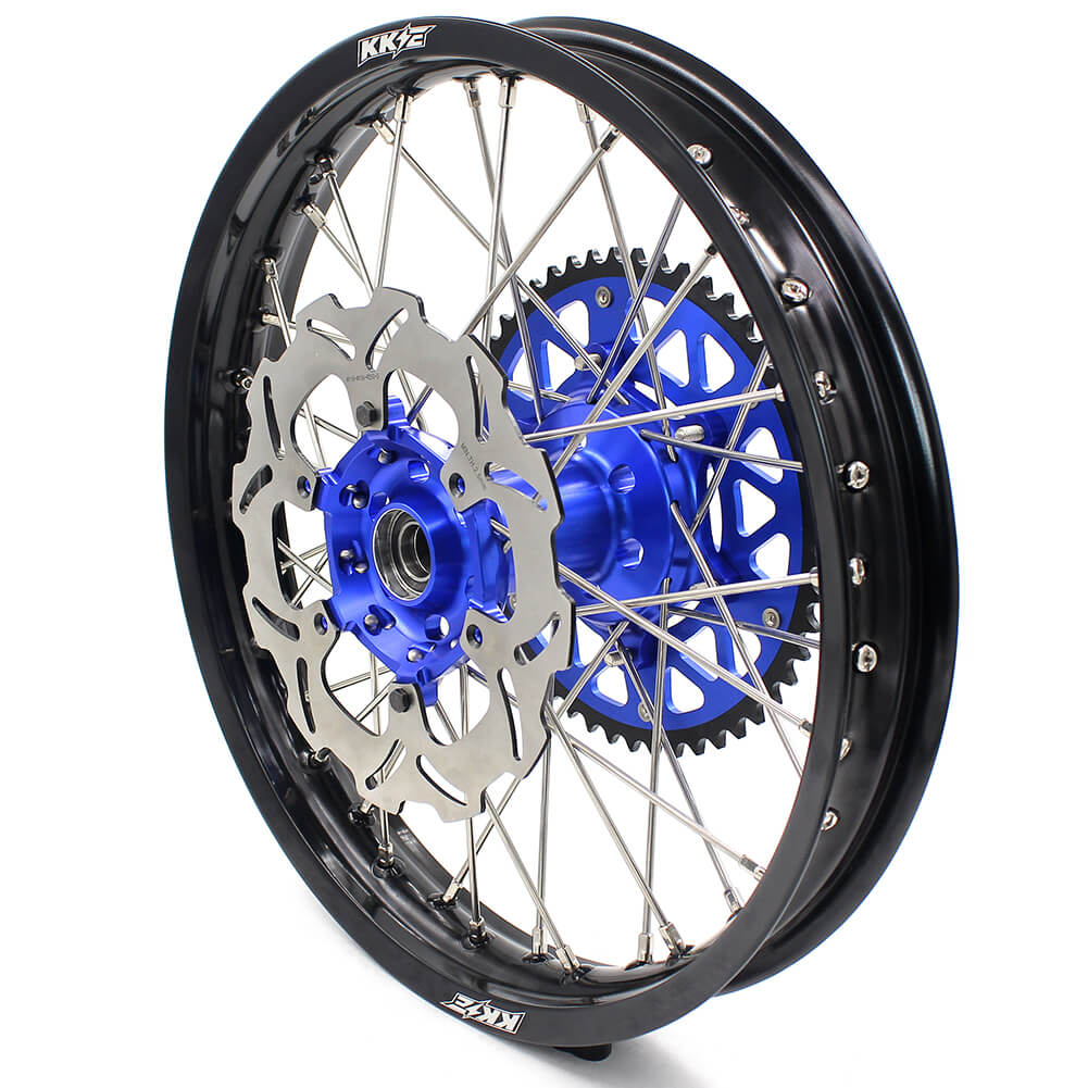 KKE 21 & 18 Enduro Wheels for YAMAHA WR250F 2001-2016 WR450F 2003-2015 Blue&Black 250mm Disc - Image 18