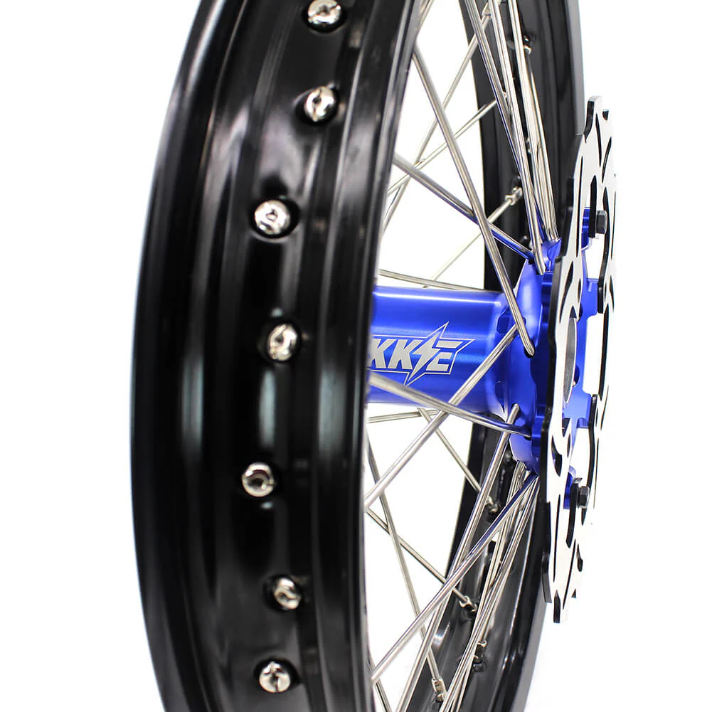 KKE 21 & 18 Enduro Wheels for YAMAHA WR250F 2001-2016 WR450F 2003-2015 Blue&Black 250mm Disc - Image 20