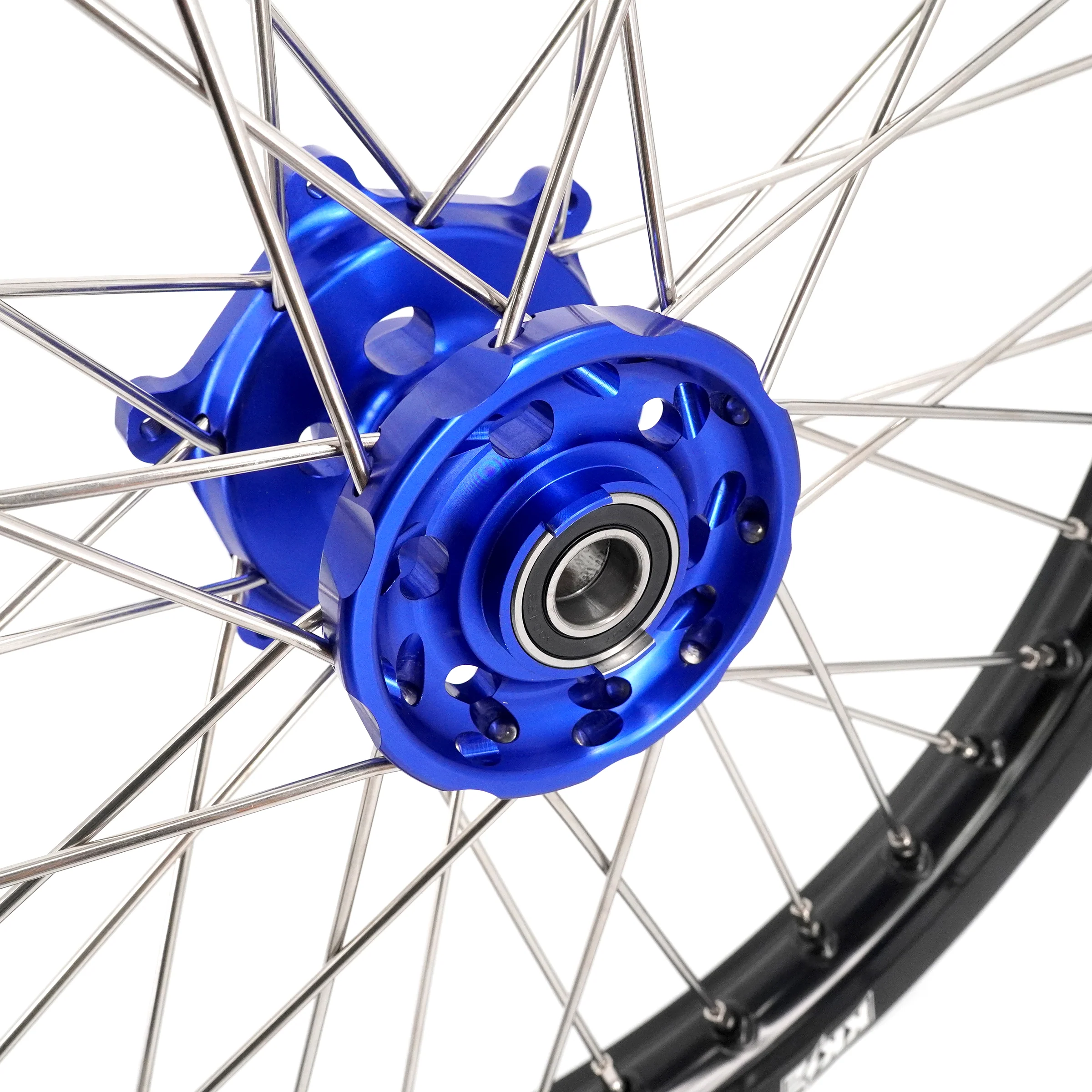 KKE 21 & 18 Enduro Wheels for YAMAHA WR250F 2001-2016 WR450F 2003-2015 Blue&Black 250mm Disc - Image 3