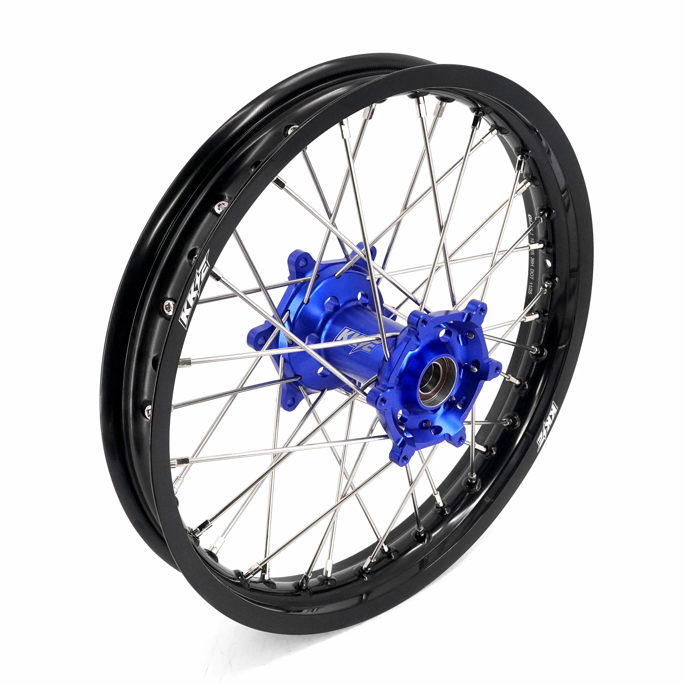 KKE 21 & 18 Enduro Wheels for YAMAHA WR250F 2001-2016 WR450F 2003-2015 Blue&Black 250mm Disc - Image 8