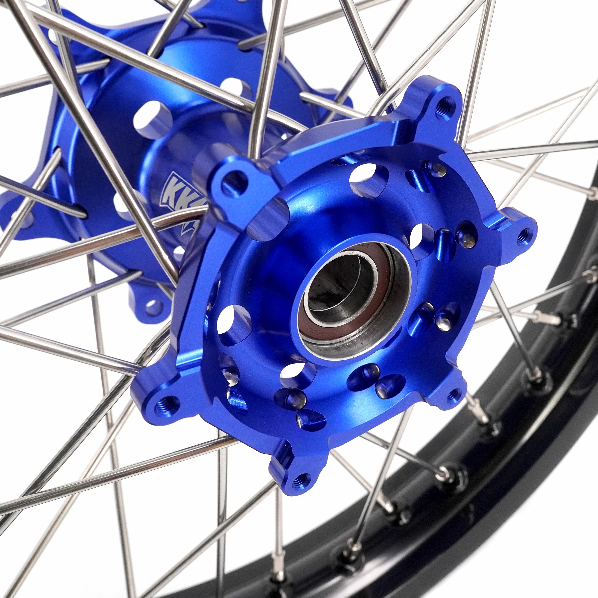 KKE 21 & 18 Enduro Wheels for YAMAHA WR250F 2001-2016 WR450F 2003-2015 Blue&Black 250mm Disc - Image 9
