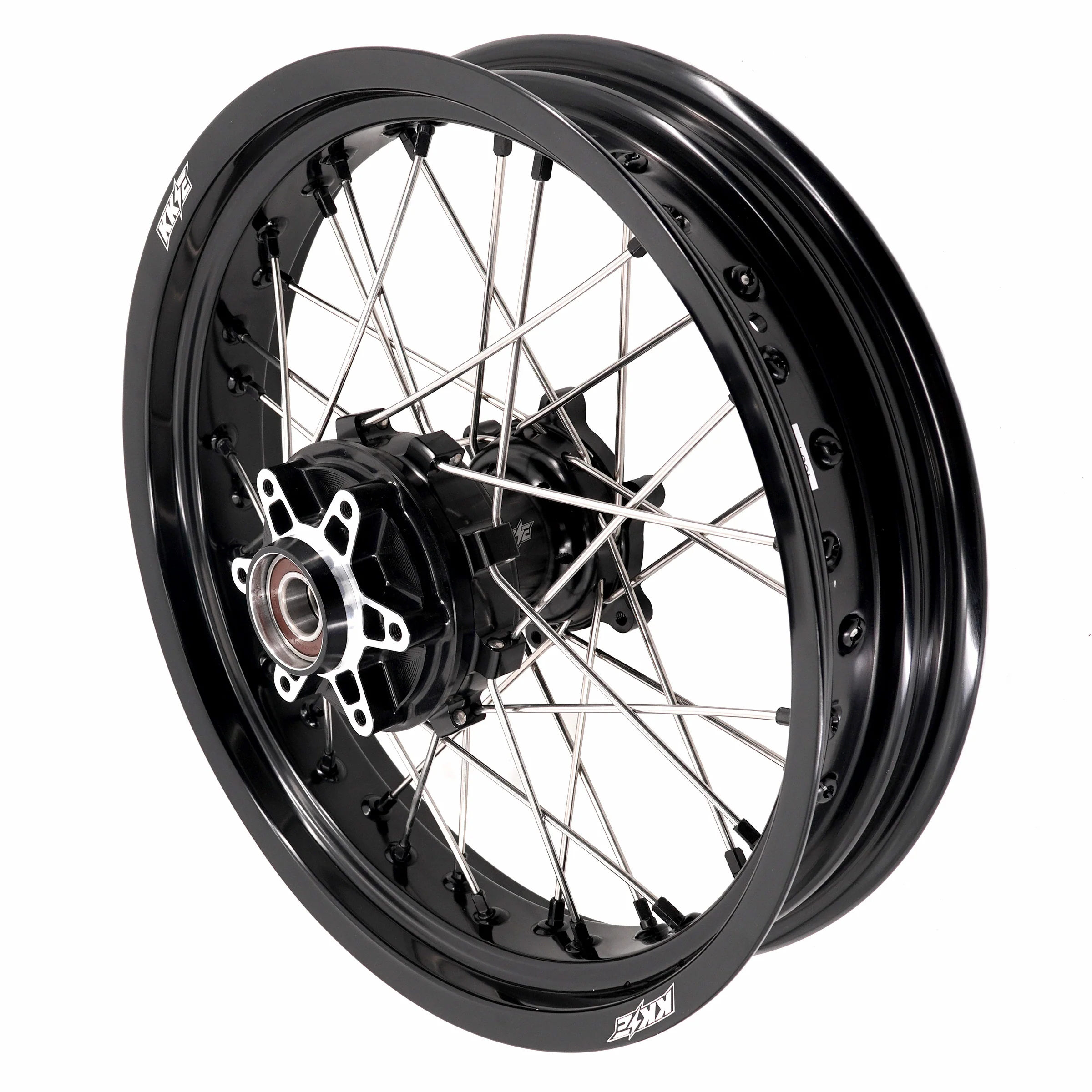 KKE 2.5*19 & 3.5*17 Dirtbike Tubed Spoke Wheels Rims Fit KTM 390 Adventure 2020-2021 Black - Image 12