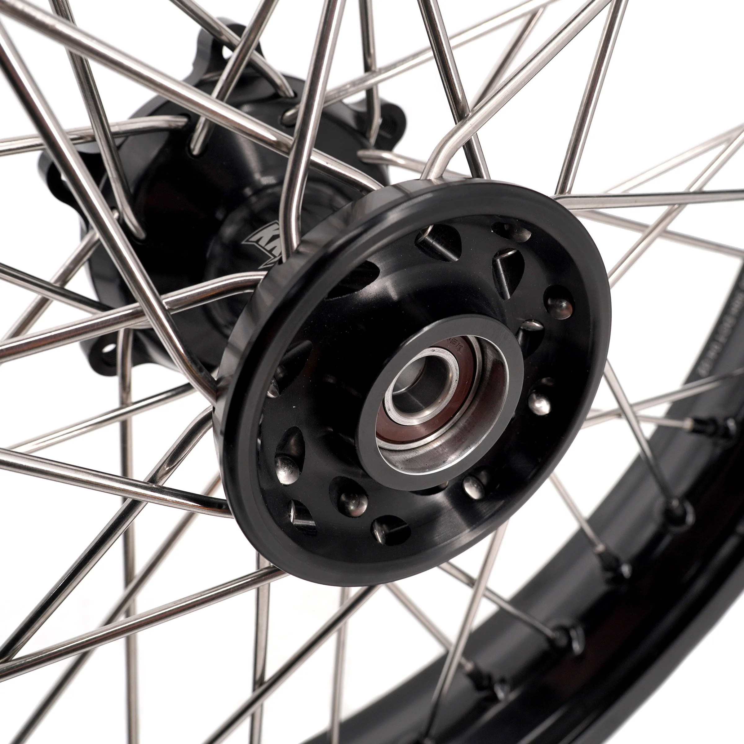 KKE 2.5*19 & 3.5*17 Dirtbike Tubed Spoke Wheels Rims Fit KTM 390 Adventure 2020-2021 Black - Image 4
