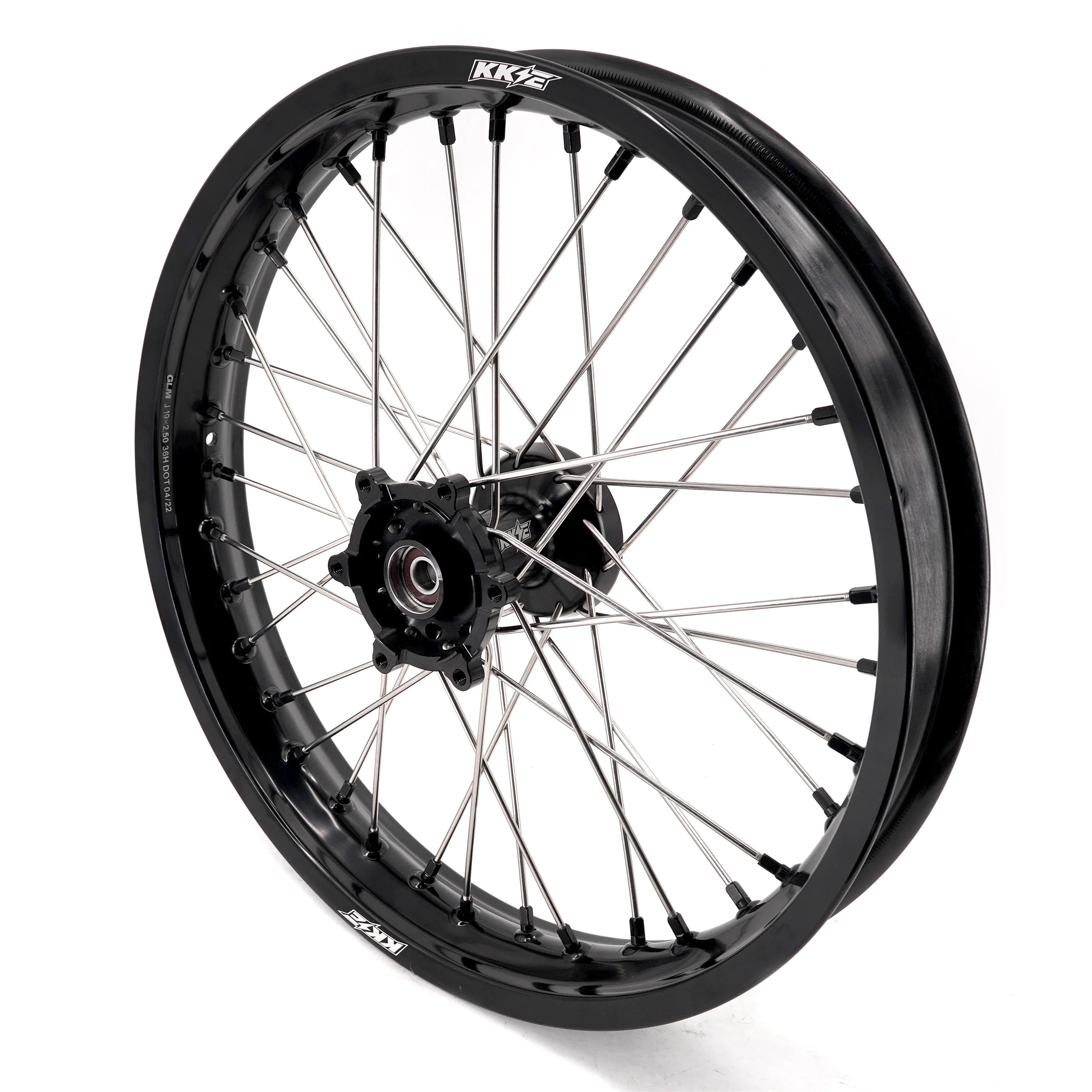 KKE 2.5*19 & 3.5*17 Dirtbike Tubed Spoke Wheels Rims Fit KTM 390 Adventure 2020-2021 Black - Image 6