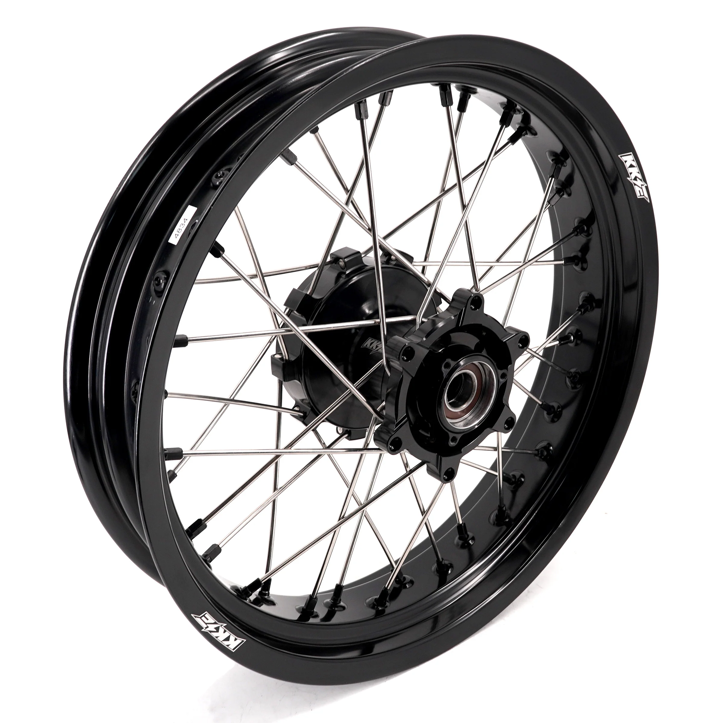KKE 2.5*19 & 3.5*17 Dirtbike Tubed Spoke Wheels Rims Fit KTM 390 Adventure 2020-2021 Black - Image 8