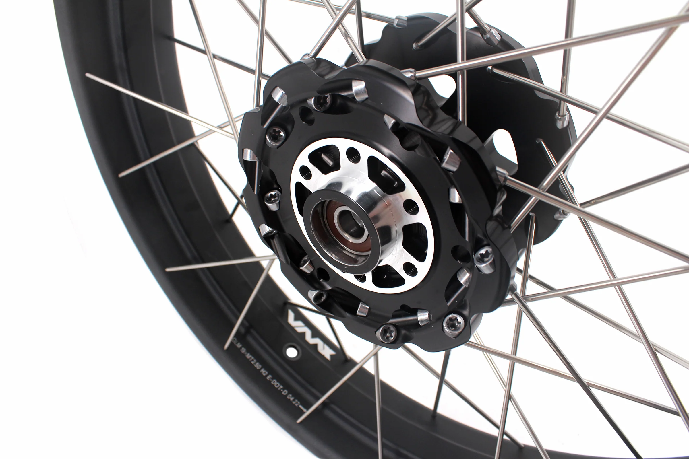 VMX-Racing 19-17in. Spoke Tubeless Wheels Fit For KTM390 Adventure Orange/White Fit For Husqvarna 401 2020 2021 - Image 7