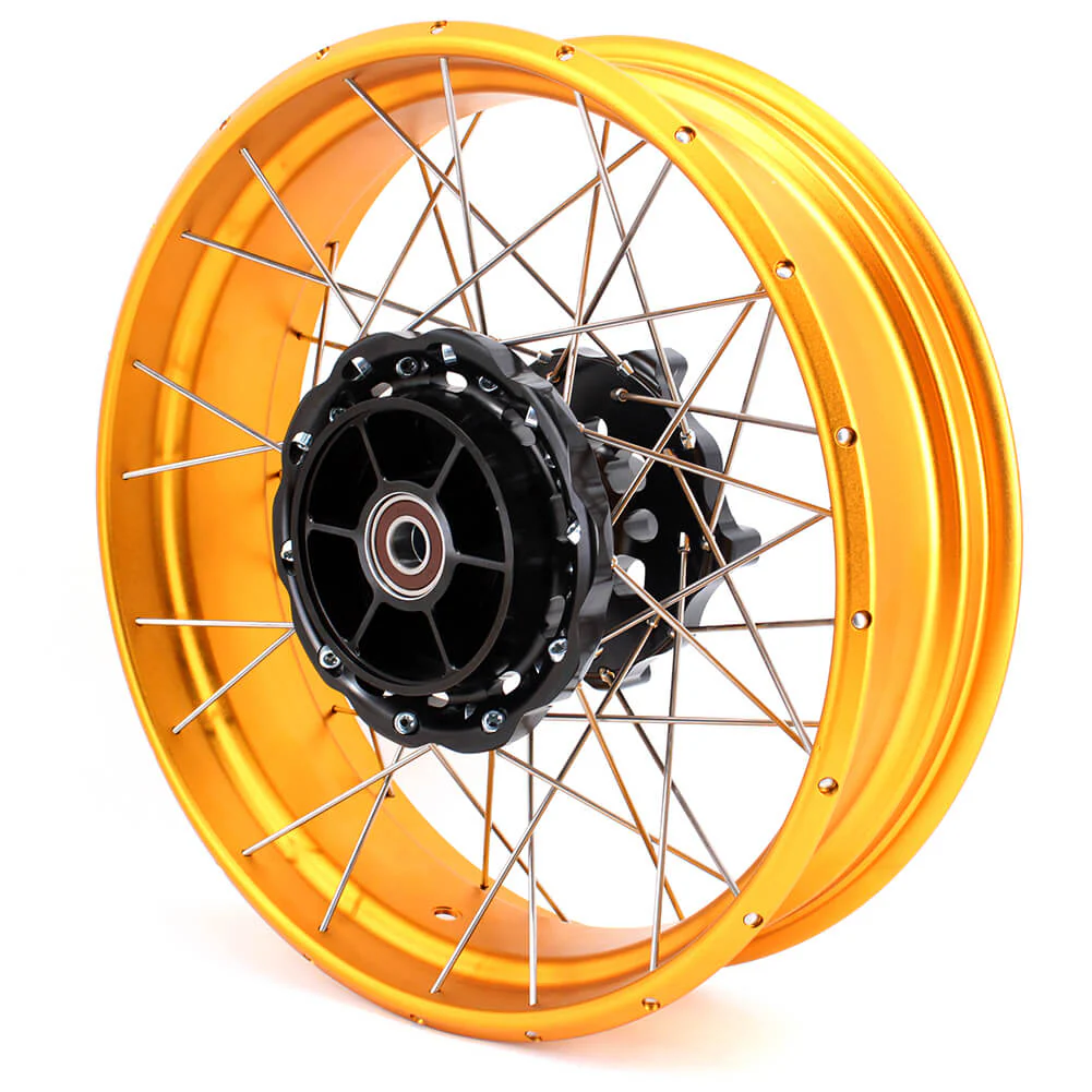 VMX-Racing Tubeless Gold Rims Compatible with BMW F800GS / F800GS Adventure 2008-2020 2.15*21inch & 4.25*17inch Rims - Image 10