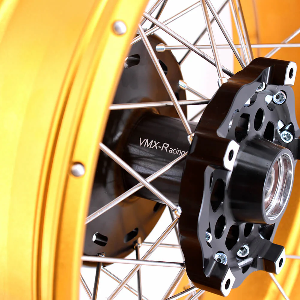 VMX-Racing Tubeless Gold Rims Compatible with BMW F800GS / F800GS Adventure 2008-2020 2.15*21inch & 4.25*17inch Rims - Image 12