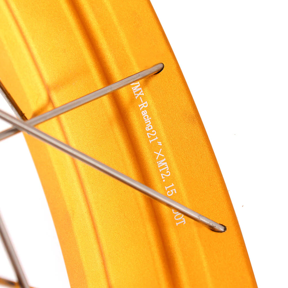 VMX-Racing Tubeless Gold Rims Compatible with BMW F800GS / F800GS Adventure 2008-2020 2.15*21inch & 4.25*17inch Rims - Image 13