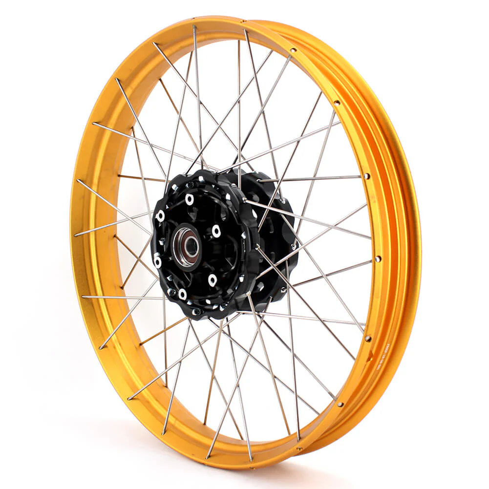 VMX-Racing Tubeless Gold Rims Compatible with BMW F800GS / F800GS Adventure 2008-2020 2.15*21inch & 4.25*17inch Rims - Image 5