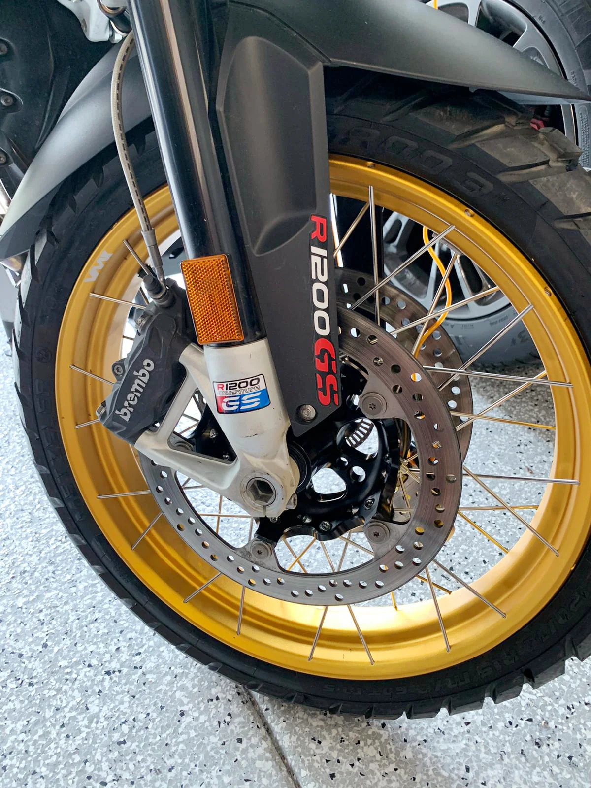 VMX 19" 17" Tubeless Wheels For BMW R1200GS R1200GS Adventure 2013-2020 Black Hub & Gold Rim - Image 8